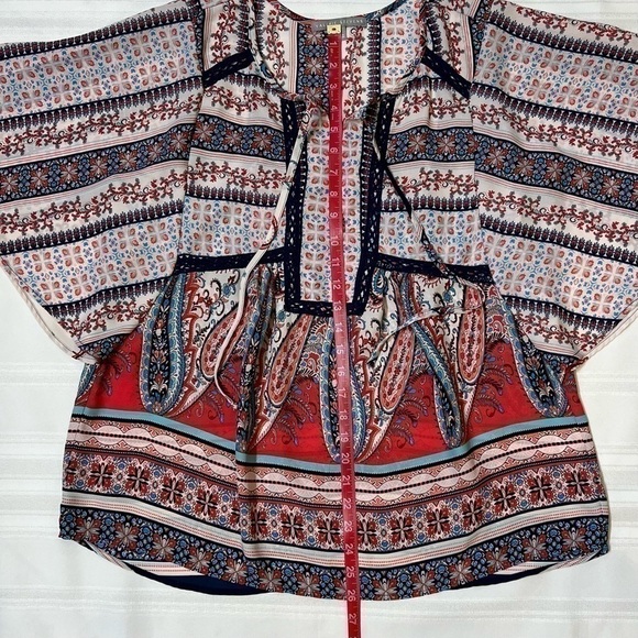 $5 ADD‎ ON with $15+ Bundle Valerie Stevens Boho Peasant Blouse Top Sz XL EUC - Picture 8 of 11